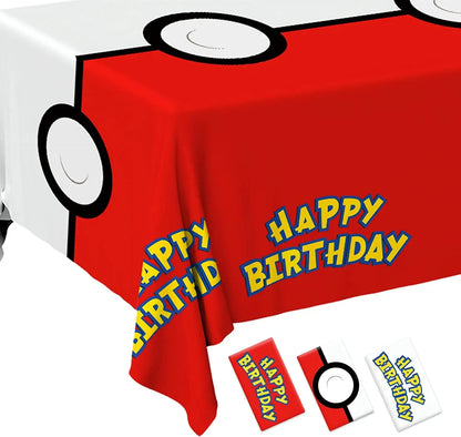 Pokémon Pikachu Tablecloth Decorations – Cute Disposable Table Covers for Kids Birthday, Baby Shower & Party Supplies