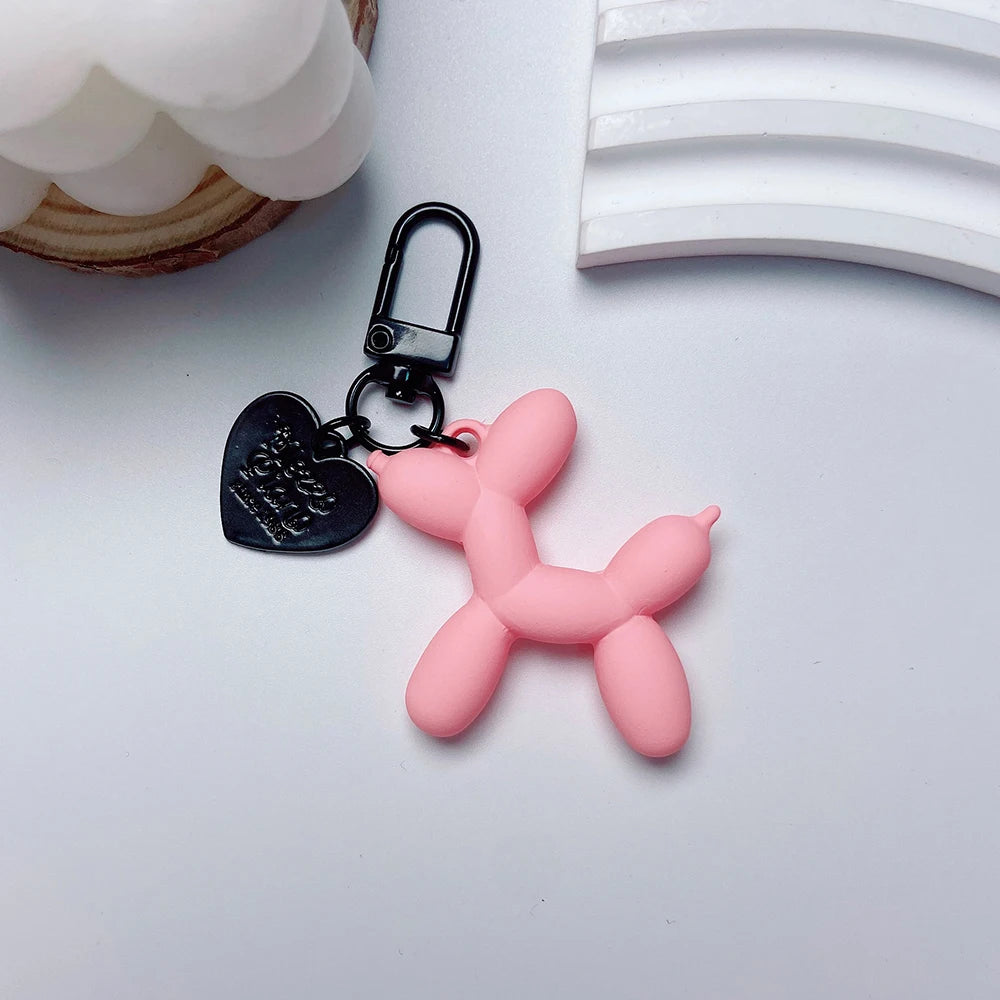 Cute Acrylic Balloon Dog Keychain – Cartoon Y2K Bag Pendant for Women & Couples, Car Key Chain, Jewelry Gift & Decorative Accessory
