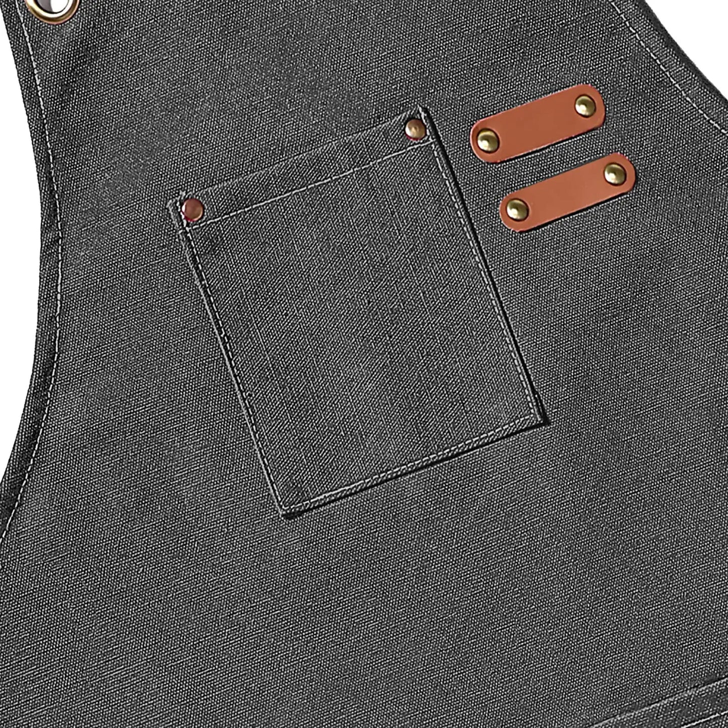 Delantal de trabajo de lona – Delantal de chef ajustable para cocina, barbacoa, restaurante y taller