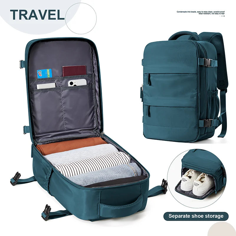 Lumin 42x18x29cm Travel Backpack – Cabin-Size Hand Luggage Bag for Men & Women, Laptop Backpack for Travel, Work & Leisure