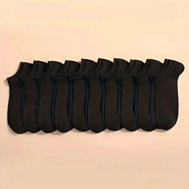 10/20/40 Pairs Unisex Cotton Ankle Socks – Soft Low Cut Everyday Socks for Men & Women