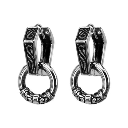 Gothic Bat Zircon Earrings – Dark Night Punk Rock Hip Hop Jewelry for Men & Women, Fashion Statement Earrings & Alternative Accessories