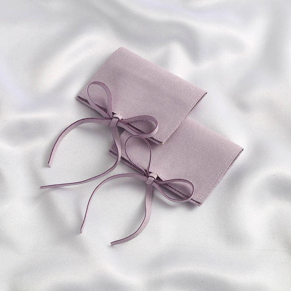 5PCS Microfiber Velvet Jewelry Gift Bags – Soft Pouches for Earrings, Necklaces, Wedding Favors, Christmas, Candy & Gift Packaging