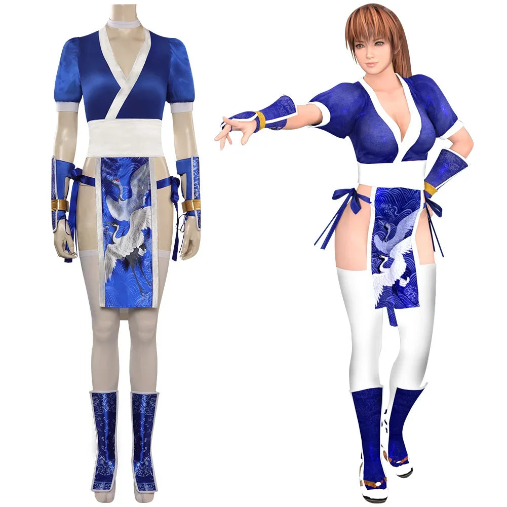 Dead or Alive Anime Cosplay Costume for Women – Fighting Game Roleplay Outfit for Halloween, Carnival & Party Wear