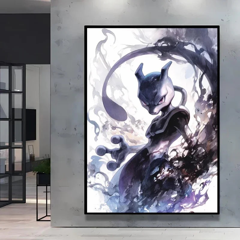 Pokémon Umbreon Canvas Wall Art – Stylish High Quality Decorative Painting for Home (Multiple Sizes)