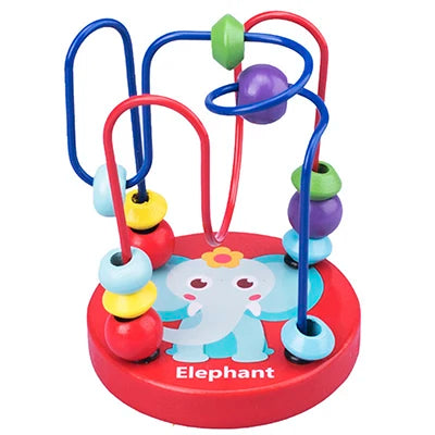 Jouet Montessori en bois de montagnes russes – Labyrinthe de perles pour bébé, boulier d'apprentissage des mathématiques pour les tout-petits de 1 à 3 ans, cadeau de développement éducatif précoce