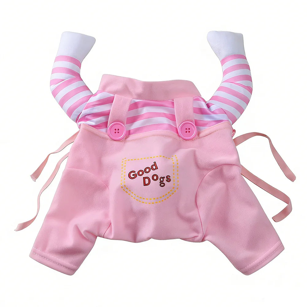 Funny Halloween Dog & Cat Costume – Cozy Puppy Pullover Outfit for Small, Medium & Large Dogs, Chihuahua Pet Cosplay Dress-Up Clothes