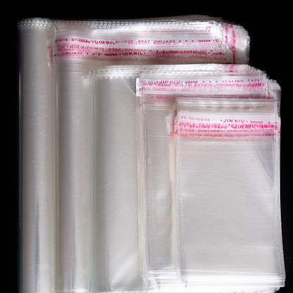 100/1000PCS Bolsas OPP transparentes autoadhesivas – Bolsas de celofán transparentes para joyería, regalos, galletas y dulces | Bolsas de plástico resellables