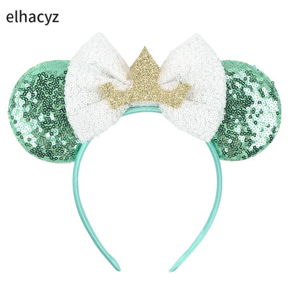 Diadema con Orejas de Rana de la Princesa Tiana – Diadema con Lazo y Corona Inspirada en Disney para Mujeres y Niñas | Accesorios para el Pelo de Festival y Niños