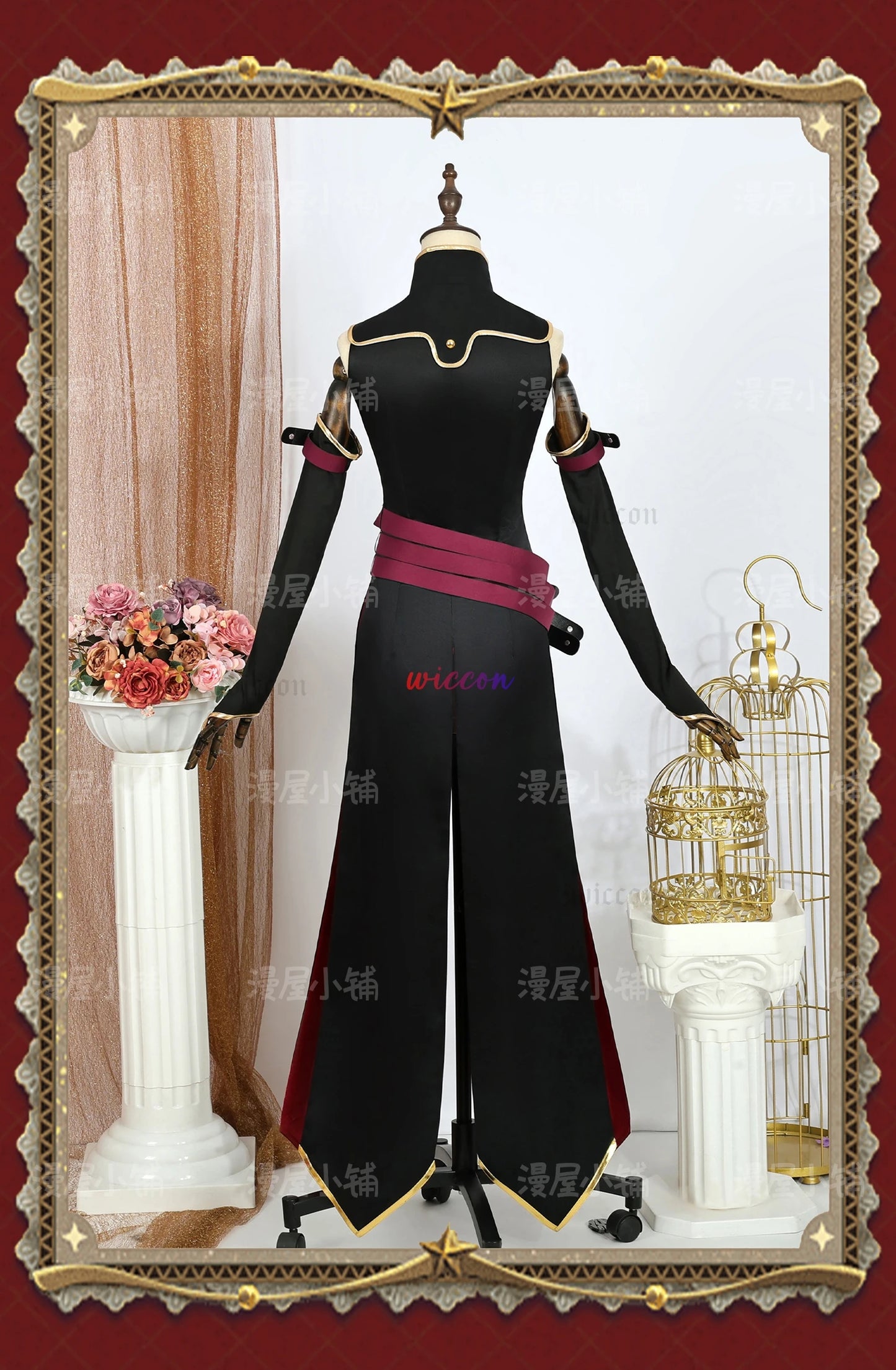 Code Geass C.C. Cosplay Costume – Black Queen Witch Uniform with Wig (Halloween Party Dress)