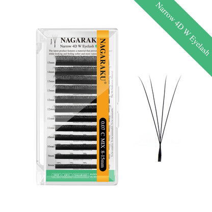 NAGARAKU V Shape Premade Eyelash Extensions – 2D/3D/4D/5D W Volume Fans for Natural Soft Fluffy Volume Lash Look