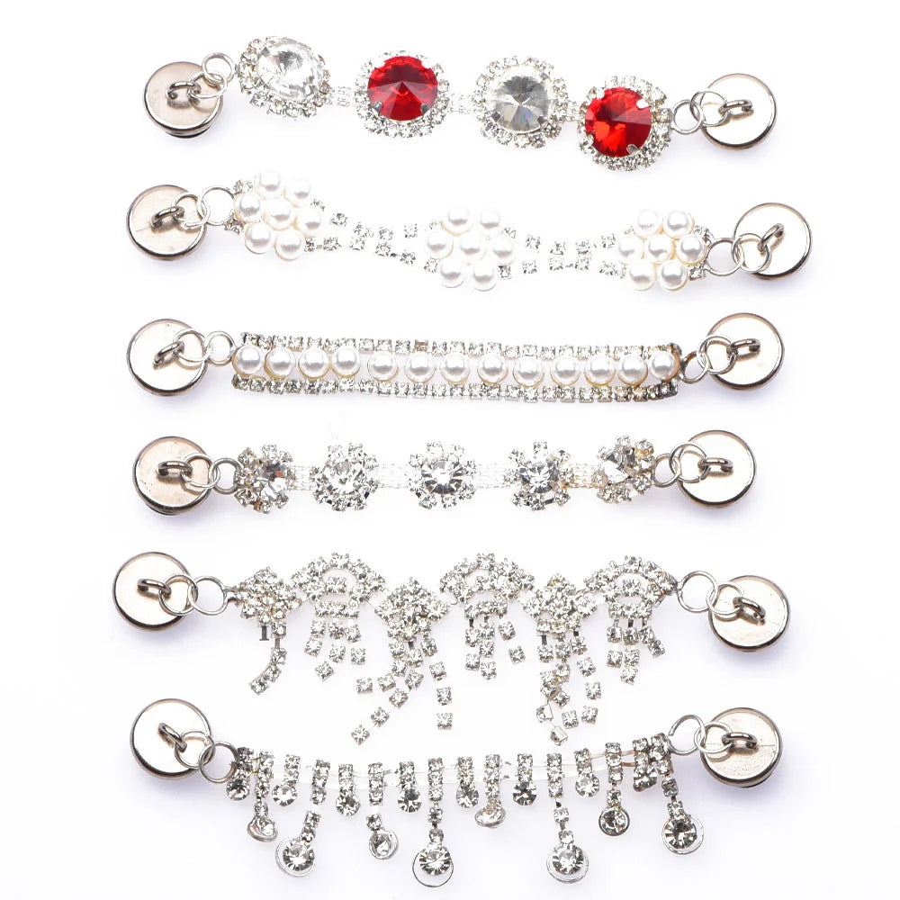 Bling Shoe Chains – Metal Shoe Charms & Sparkling Shoe Decorations for Girls & Women, Fashion Footwear Accessories & Gifts