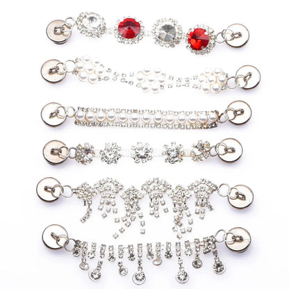 Bling Shoe Chains – Metal Shoe Charms & Sparkling Shoe Decorations for Girls & Women, Fashion Footwear Accessories & Gifts