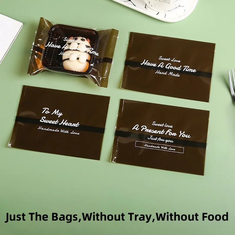 LBSISI Life 100 bolsas para galletas de luna – Bolsas de plástico transparentes para empaques de regalo caseros para festivales, galletas y crujientes de yema de huevo