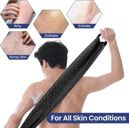 Toalla de baño exfoliante – Estropajo de espalda para el cuerpo, paño de lavado, esponja de ducha suave para limpieza profunda, exfoliación de la piel y accesorios de baño