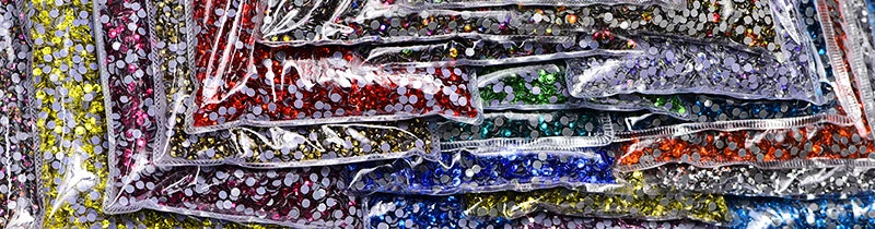 Set de diamantes de imitación de fijación en caliente de 1440 piezas – Piedras de cristal brillante de base plana para decoración de uñas, ropa y manualidades