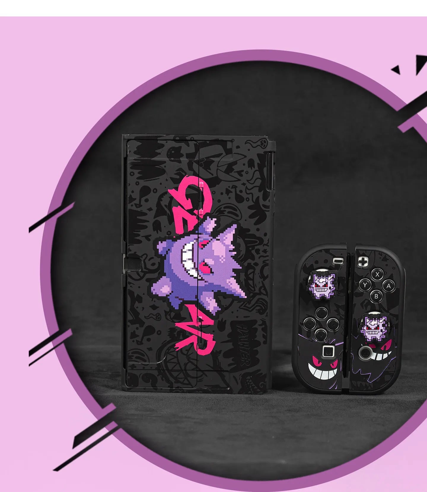Housse de protection avec poignée pour Nintendo Switch 2 Pokémon Ectoplasma – Accessoires de jeu de dessin animé