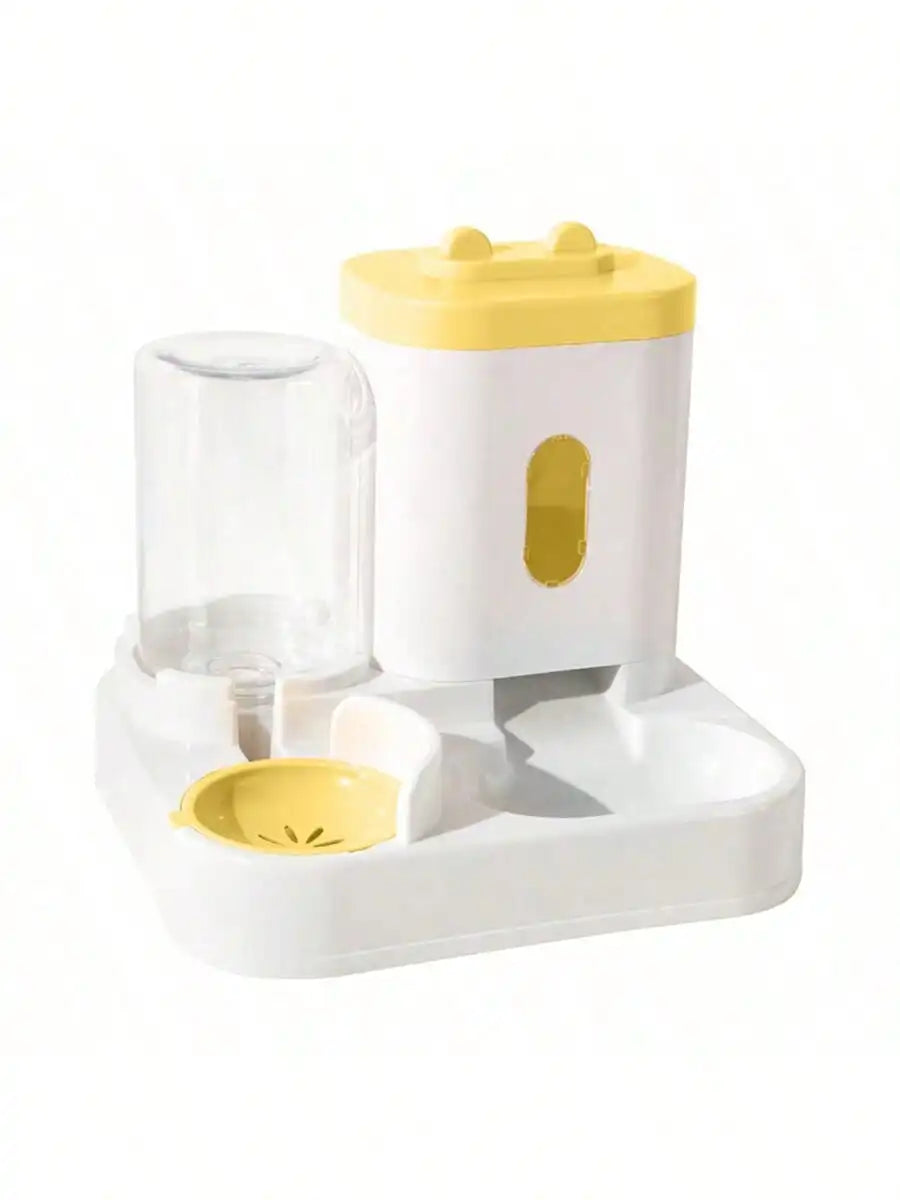 1-Pack Automatic Gravity-Fed Cat Water Dispenser & Feeder – Spill-Proof Large-Capacity One-Piece Food & Water Station