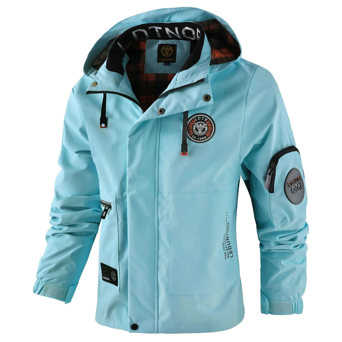 Men’s Casual Hooded Parka Jacket – Solid Color Outdoor Coat, Stylish Autumn & Winter Outerwear