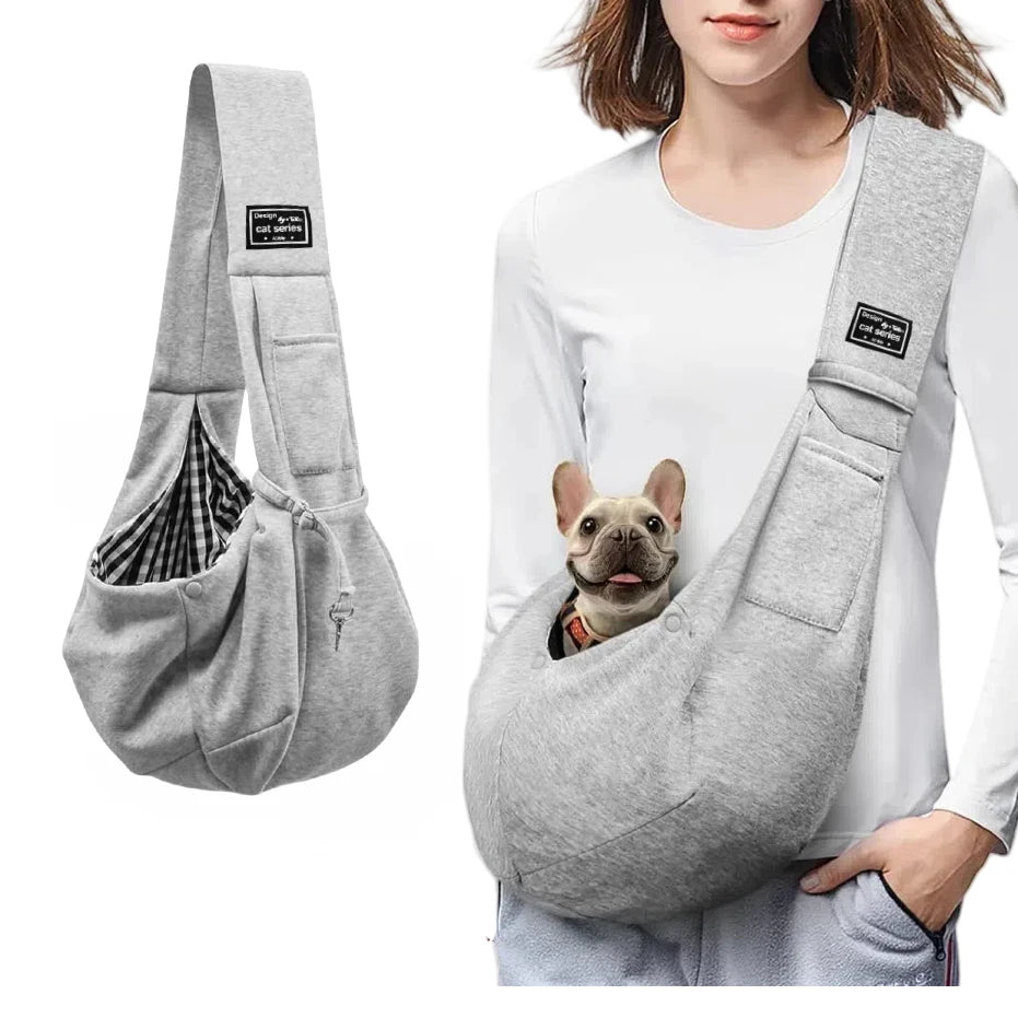 Cotton Pet Carrier Sling Bag Comfortable Crossbody Shoulder Bag for Cats & Small Dogs Outdoor Travel Carrier
