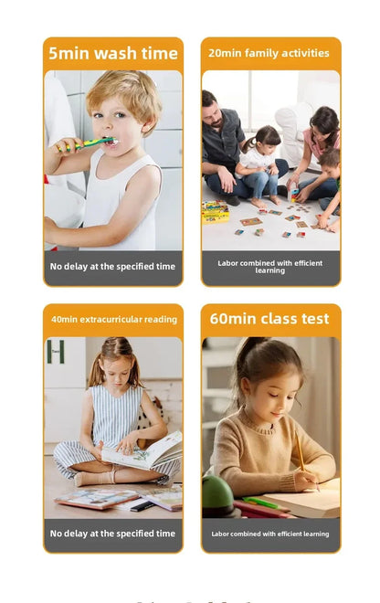 Temporizador visual de 60 minutos con luz nocturna – Reloj de cuenta regresiva para niños, estudiantes y productividad