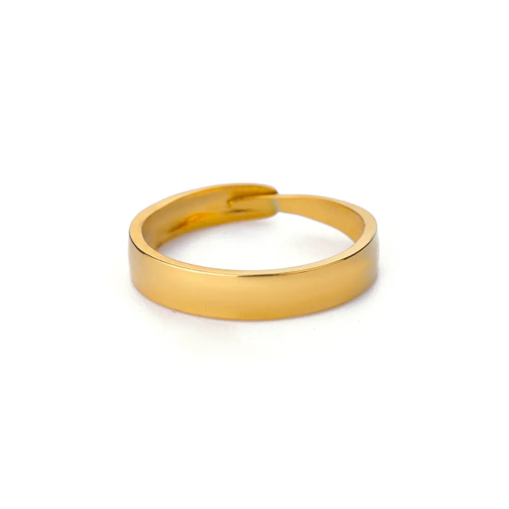 Anillo de circonita de acero inoxidable ajustable con diseño de ojo turco – Anillo de boda geométrico de color dorado para mujer | Regalo de joyería de lujo de moda