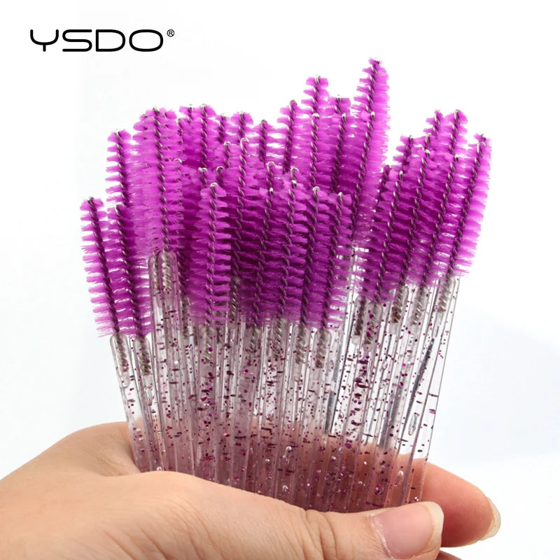 5/50 brosses à cils – Brosses à mascara jetables, outils d'extension de faux cils, brosses applicateurs de type goupillon pour le maquillage, la beauté et les cosmétiques
