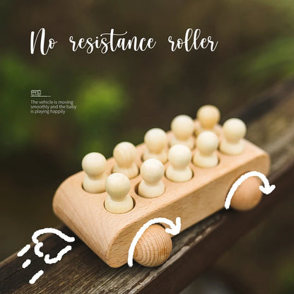Juguete de Tren de Madera Montessori – Carrito Educativo para Bebés con Bloques Numéricos, Juguete de Madera para el Aprendizaje Temprano, Regalo de Actividad de Aprendizaje Preescolar para Niños Pequeños