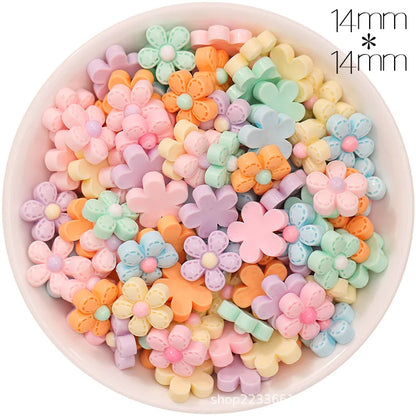 30/300pcs Mini Breloques en Résine Bonbon Fleur Amour – Mignons Accessoires de Bricolage pour Nail Art, Barrettes à Cheveux, Scrapbooking, Bijoux Faits Main et Projets Créatifs pour Enfants
