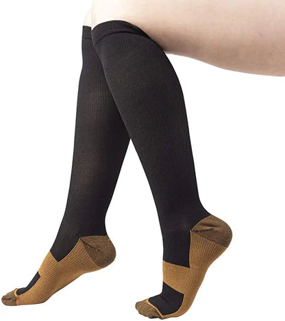 Compression Socks 20–30mmHg Knee High Support Stockings for Men & Women – Running, Cycling & Varicose Vein Relief (EU 36–50)