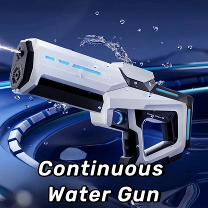 Pistolet à Eau Électrique pour Adultes – Puissant Lanceur d'Eau Automatique avec Grand Réservoir d'Eau pour Piscine d'Été, Plage et Jeux Aquatiques Extérieurs