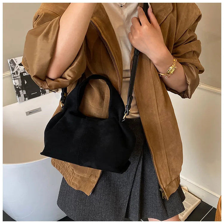 Sac à main bouffant français – Sac à bandoulière givré tendance avec fermoir magnétique, sac à main rétro en forme de nuage, sac à main tendance de style boîte à déjeuner pour femmes pour une utilisation décontractée et quotidienne
