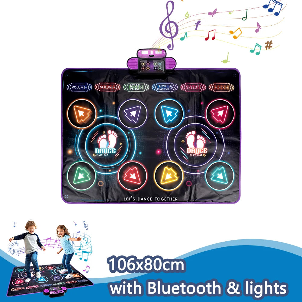 Kids Electronic Dance Mat – Double Player Music Dance Pad with 9 Levels Educational Toy