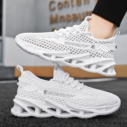 Men's Breathable Mesh Running Sneakers Lightweight Casual Walking & Tennis Shoes