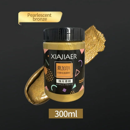 Metallic Acrylic Paint Pigment – Gold, Silver & Bronze Pearlescent (100ml / 300ml) for Painting & Art Projects