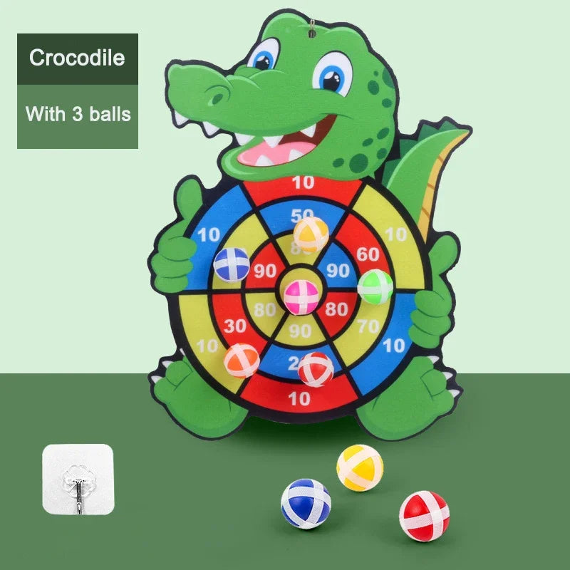 Educational Dart Board Baby Toy with Sticky Ball Darts – Indoor Montessori Sports Game for Children (Ages 3–7)