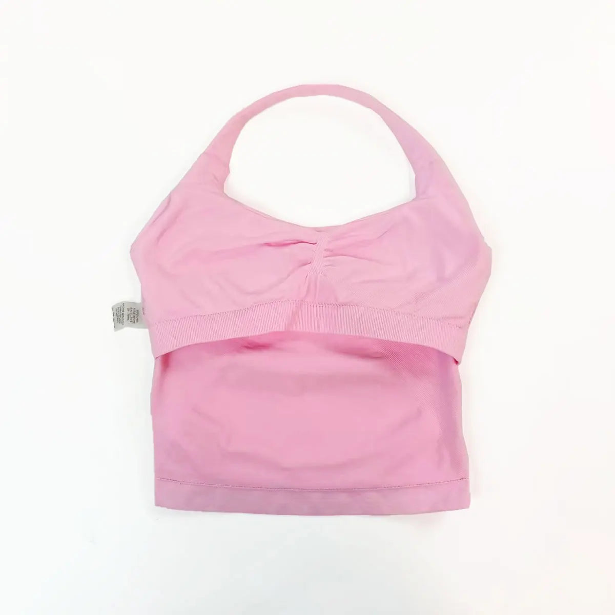 Top Deportivo Largo con Tiras para Mujer NCLAGEN – Top Halter Acolchado para Gimnasio, Yoga, Pilates, Correr y Entrenamientos de Fitness