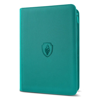Carpeta con cremallera para cromos de 9 bolsillos | Álbum de cartas de carga lateral de 360 bolsillos con cubierta de cuero PU de primera calidad