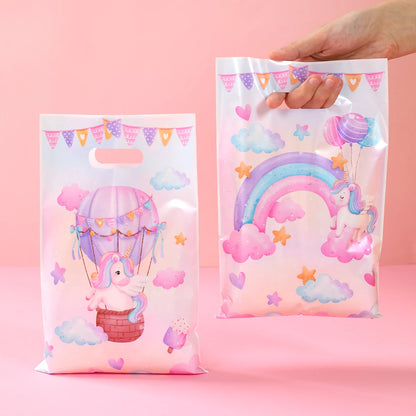 10/25/50 unidades Bolsas de Regalo de Unicornio para Dulces – Lindas Bolsas de Mano para Recuerdos de Fiesta, Decoraciones de Cumpleaños, Baby Showers, Regalos para Niños y Artículos de Celebración