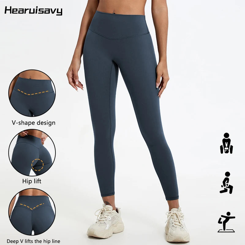 Women’s High Waist Yoga Leggings – Super Soft Gym Running Workout Tights with Push-Up Fit