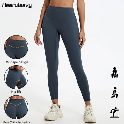 Women’s High Waist Yoga Leggings – Super Soft Gym Running Workout Tights with Push-Up Fit