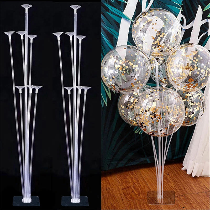Kit de Soporte de Columna para Globos – Soporte Metálico para Globos con Base para Globos de Látex para Baby Shower, Cumpleaños, Bodas y Decoraciones de Fiestas
