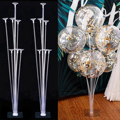 Kit de Soporte de Columna para Globos – Soporte Metálico para Globos con Base para Globos de Látex para Baby Shower, Cumpleaños, Bodas y Decoraciones de Fiestas