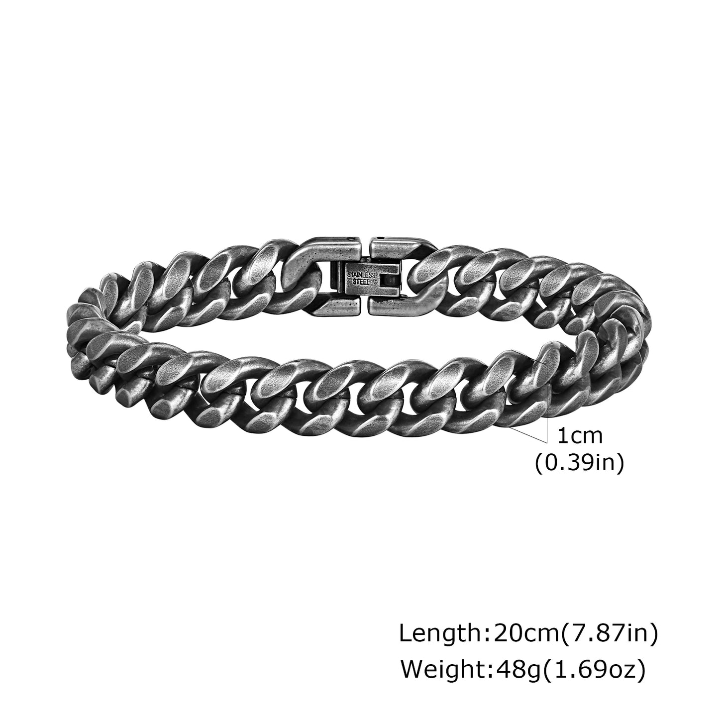 Vintage Byzantine Chain Bracelet – Stainless Steel Braided Link Wristband for Men & Boys | Retro Fashion Jewelry Gift for Father
