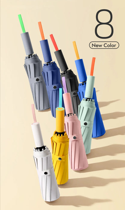 Paraguas Automático Cortavientos de 72 Huesos – Paraguas Grande Plegable para Lluvia con Protección UV para Hombres y Mujeres, Paraguas Impermeable de Alta Resistencia para Exteriores