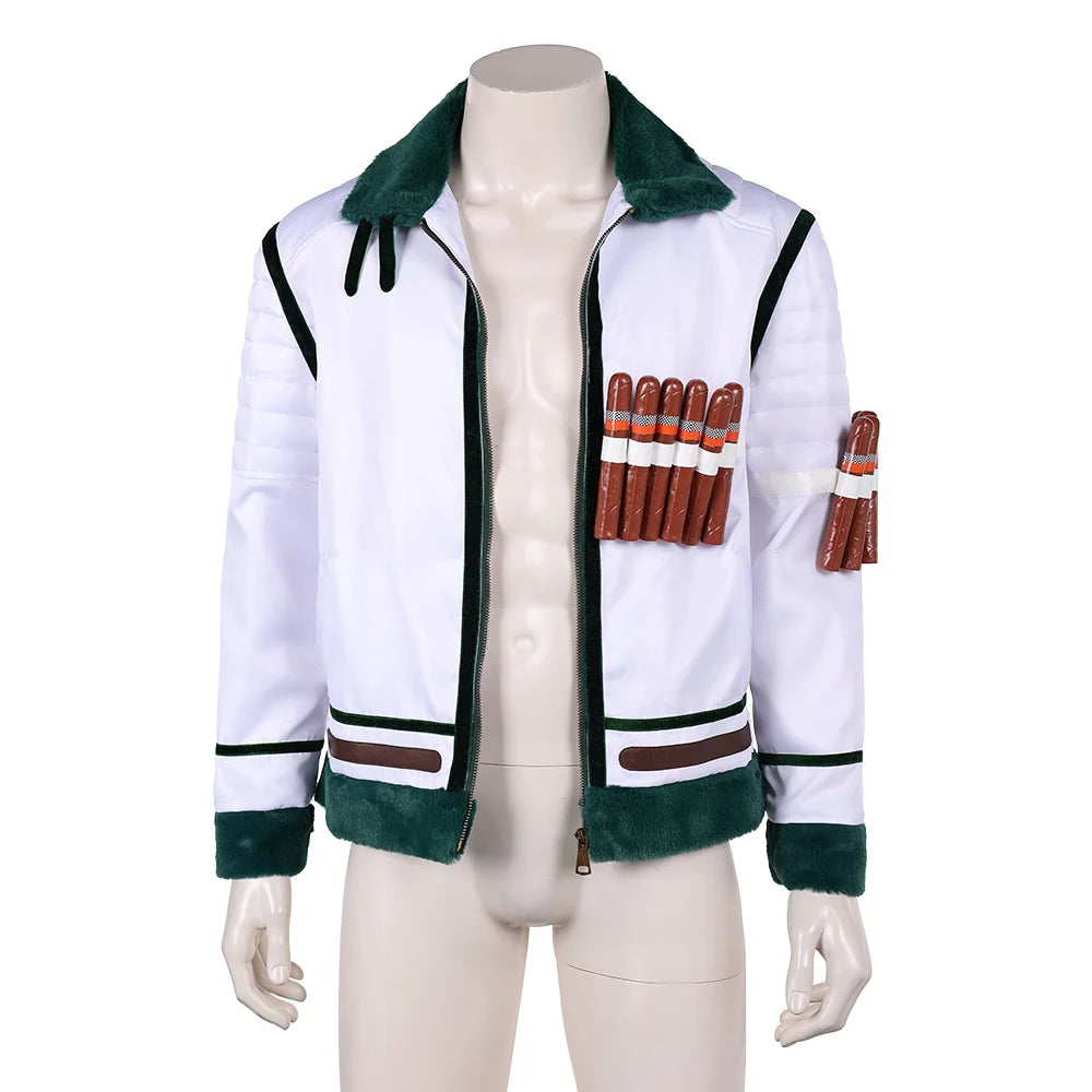 One Piece Smoker Inspired Marine Captain Cosplay Costume – Coat Jacket Outfit for Halloween, Carnival & Party Roleplay