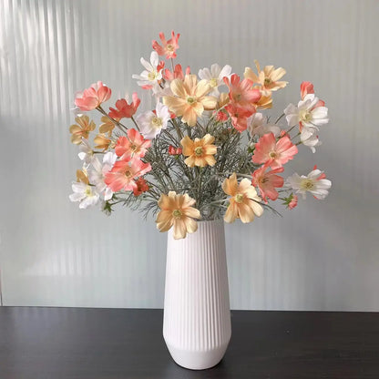 1 Gerbe de 60cm de Fleurs Artificielles Camomille Marguerite – Fausse Fleur en Soie Blanche pour Décoration de Mariage, Décoration de Table, Arrangements de Fête & Bouquets DIY