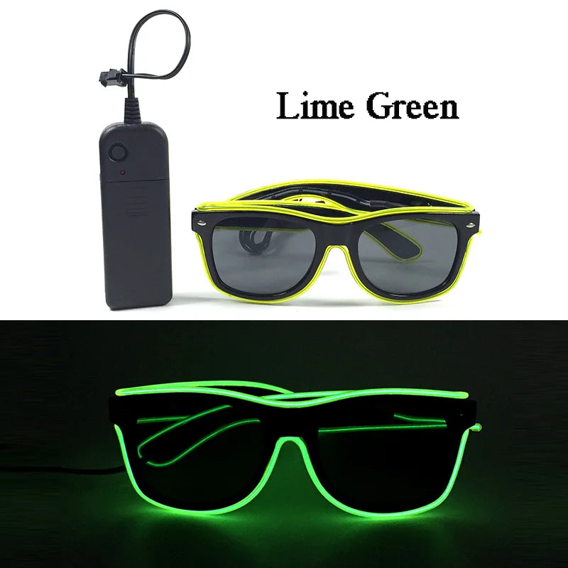 LED Luminous Party Glasses – Futuristic Rainbow Space & Robot Rave Goggles with Star Lights for Concerts, DJ Events, Masquerade & Y2K Parties