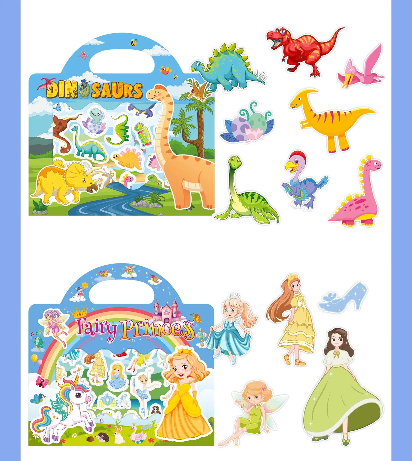 Kids Reusable Scene Sticker Book – DIY Cartoon Animal Puzzle Sticker Game, Early Learning Cognition Toy, Creative Educational Activity Gift for Children