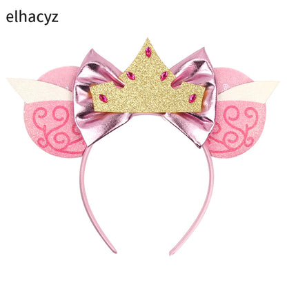 Diadema con Orejas de Rana de la Princesa Tiana – Diadema con Lazo y Corona Inspirada en Disney para Mujeres y Niñas | Accesorios para el Pelo de Festival y Niños
